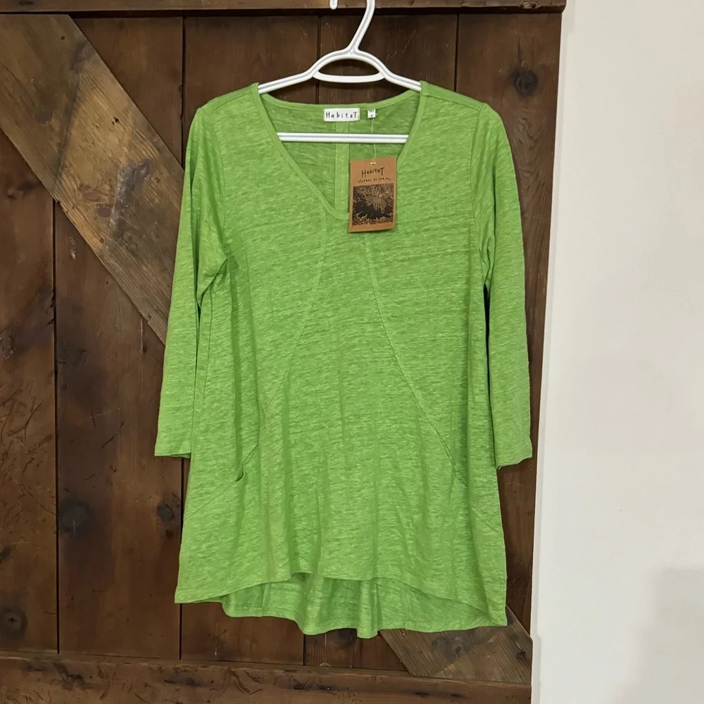 NWT Habitat Green Apple Tunic Blouse - Picture 3 of 3